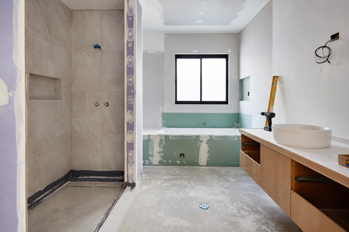 Bathroom renovation process and order of works in Australia